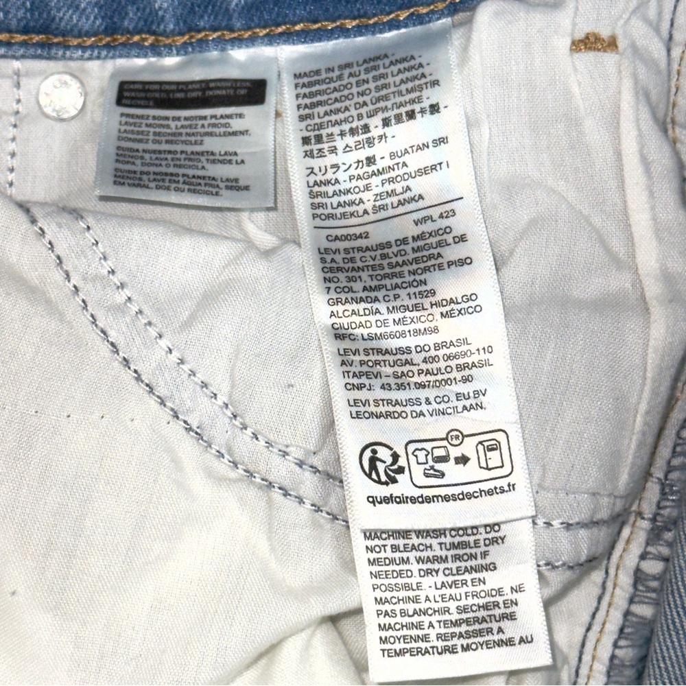 Levi's Women's 27 High-Waisted Mom Jeans Blue Denim e0805 W27 X L29 NWOT - Picture 7 of 9